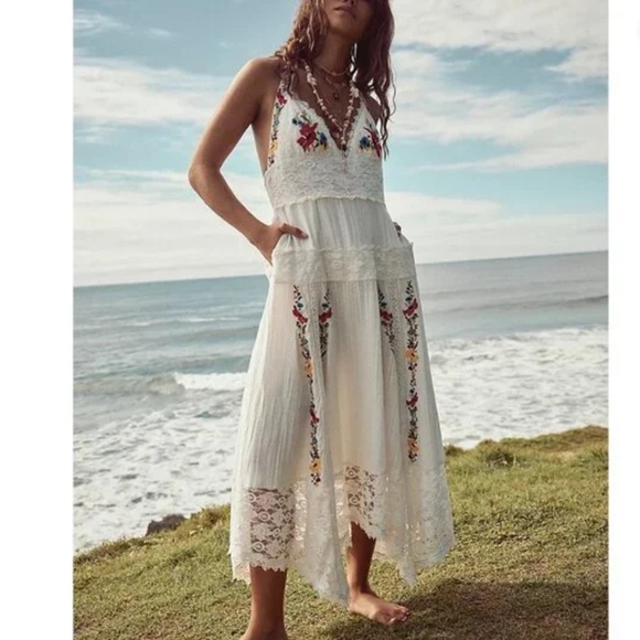 Free People Dresses & Skirts - Free People Keila Midi Dress in Ivory sz XS NWT